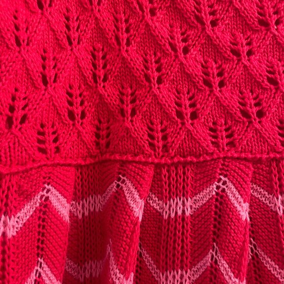 Pomander Place Red Crochet Trim Devon Dress - Picture 3 of 4